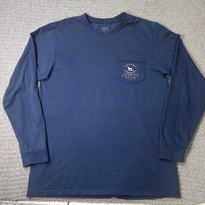 Over Under Clothing Long Sleeve Tee Penley Collection M Blue USA Prep Heritage