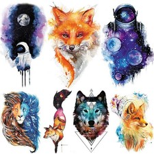 Elegant Animal Waterproof Temporary Tattoos Sticker Astronaut Fake Tattoo Planet