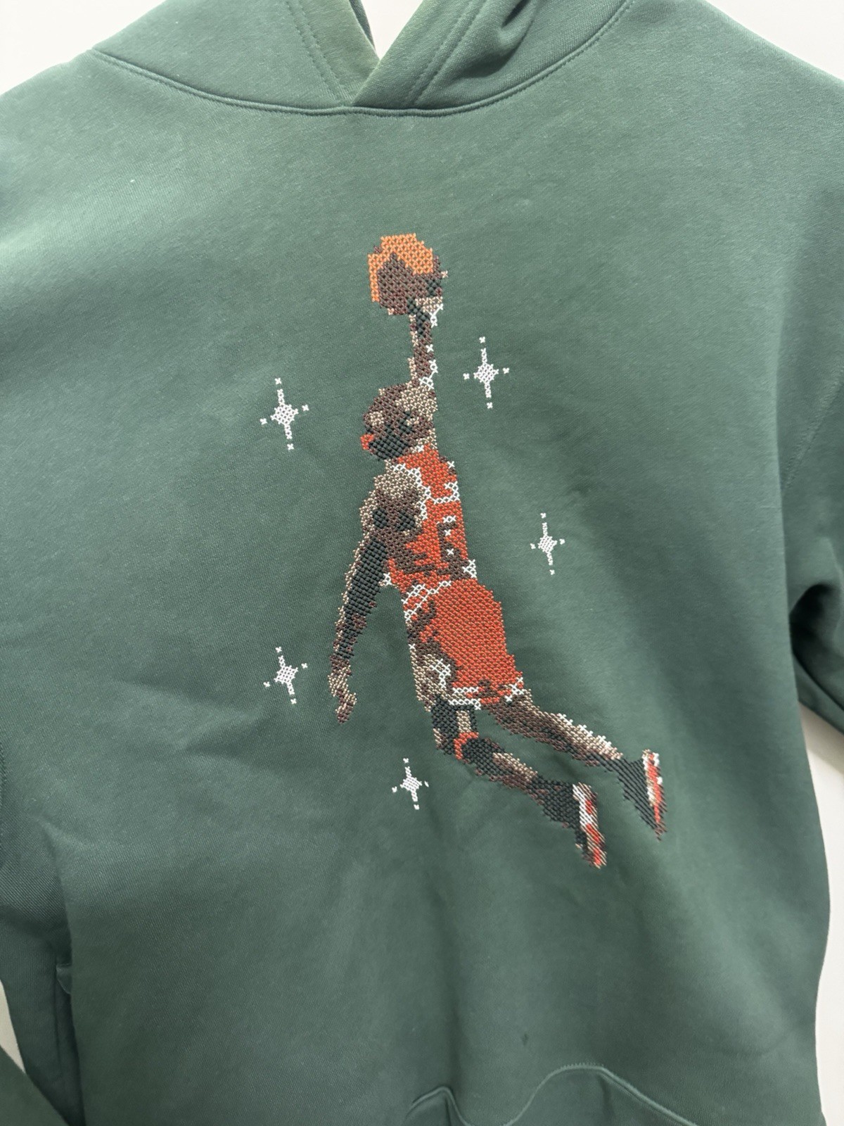 Air Jordan Men's Hoodie Pullover Size Medium Forest Green image 2