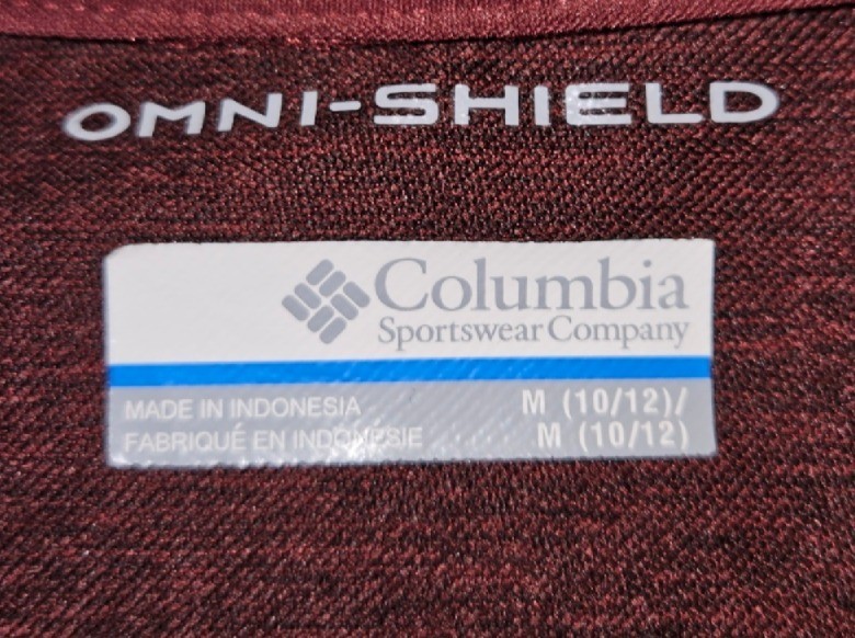 columbia omni shield boys size m (10/12) windbreaker image 3