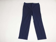 Talbots Women's Chatham Ankle Slim Pants Size 10 NWT Navy Blue High Rise Cotton
