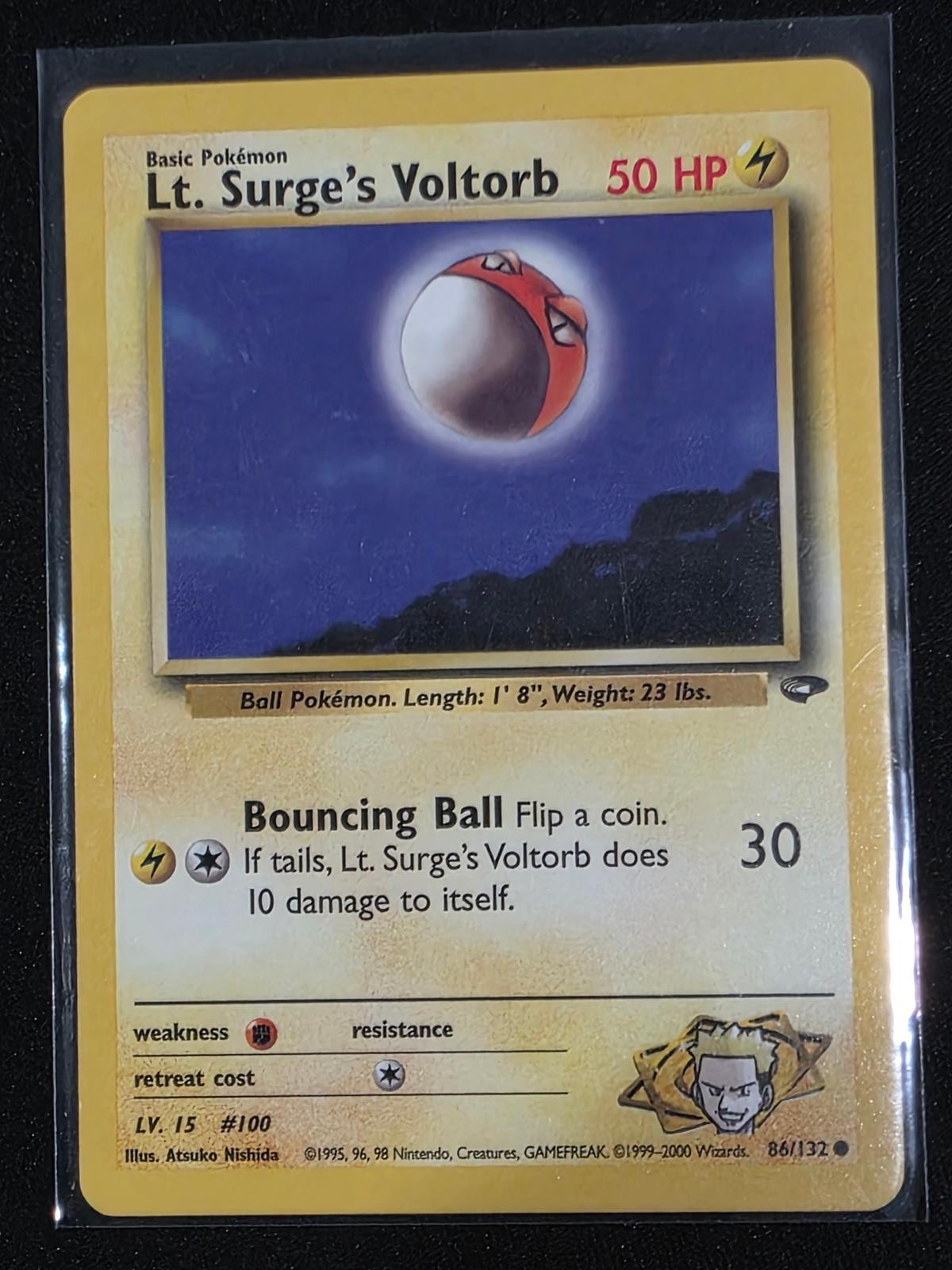 LT. SURGE'S VOLTORB 86/132 Common Gym Challenge Pokemon Unlimited Near Mint