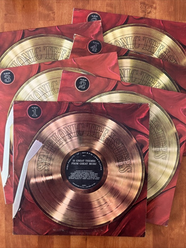 Vinyl Record Lot Symphonic Treasures 1-6 6 Records Tchaikovsky Beethoven Themes