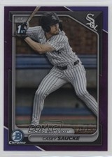 2024 Bowman Draft Chrome Purple Refractor 23/250 Casey Saucke II #BDC-33 18n6