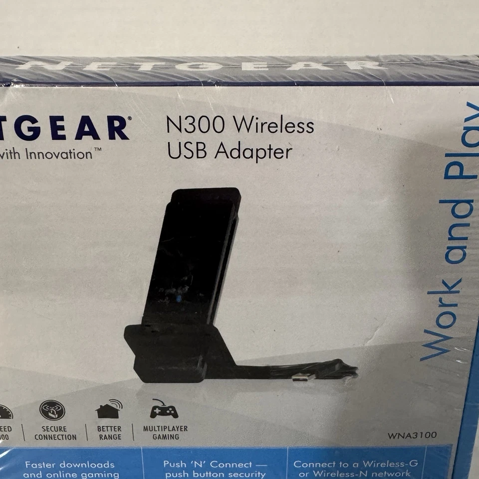 NETGEAR N300 Wireless USB Adapter WNA3100 Connect to Wireless-G or Wireless-N - Image 2 of 4