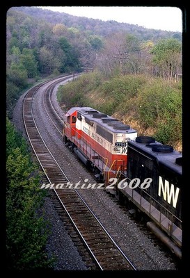 (W) ORIG TRAIN SLIDE - WESTERN MARYLAND (WM) 3799 GOING AWAY ACTION