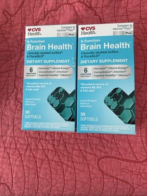 (2PACK) CVS Health 6-Function Brain Health Softgels, 30 CT 02/27 08/27
