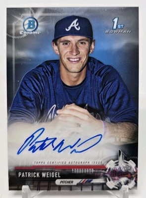 2017 Bowman Chrome PATRICK WEIGEL 1st Bowman Prospect Auto Atlanta Braves CPA-PW