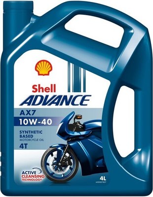 550053816 - Engine oil  SHELL ADVANCE 4T AX7 10W40 4L  4-taktu motoc.dzin.eļļa