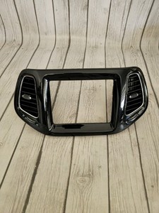 2017-2021 Jeep Compass Radio Display Upper Dash Trim Bezel Black Vents OEM USED