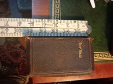 Holy Bible Leather Bound K.J.V. Pocket Size Good Condition