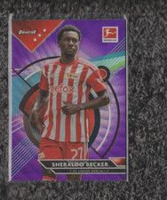 2022-23 Topps Finest Bundesliga Sheraldo Becker Purple Wave REF 23/250