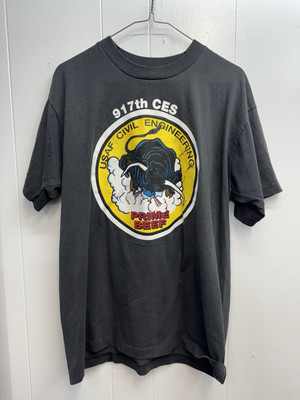 917th ces usaf civil engineering prime beef t-shirt mens large 80s USA vintage