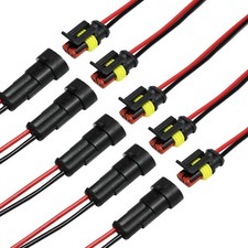 2 Pin Waterproof Connector,Automotive Waterproof Electrical Connectors  18 G...