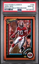 2022 Classics Football Jerry Rice #108 Timeless Tributes Orange /10 PSA 10