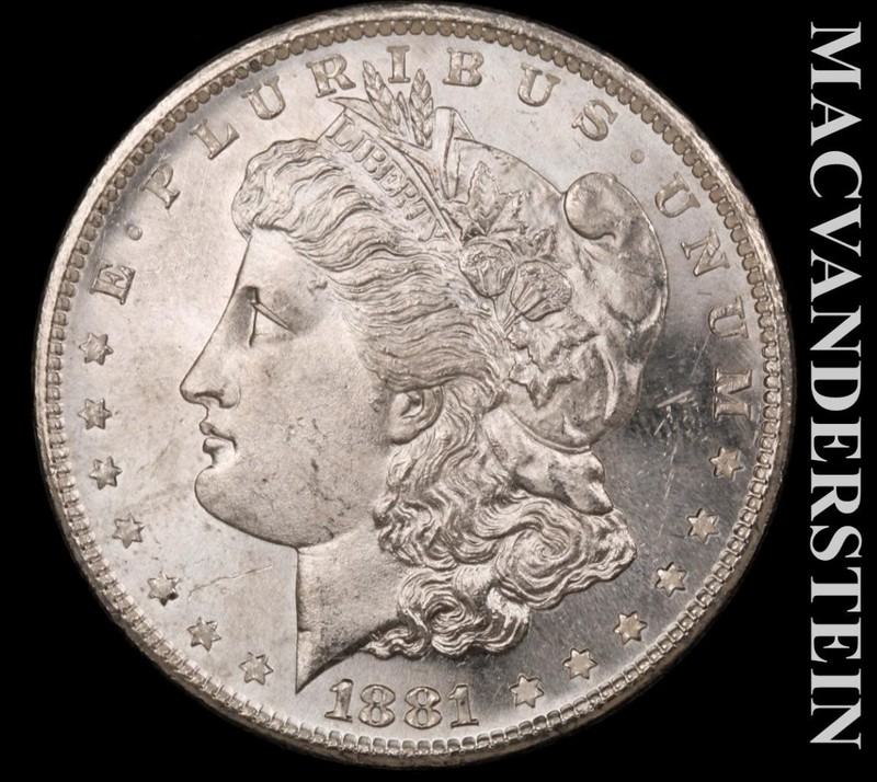 1881-S Silver Morgan Dollar - Choice Gem Brilliant Uncirculated Lustrous  #L7311