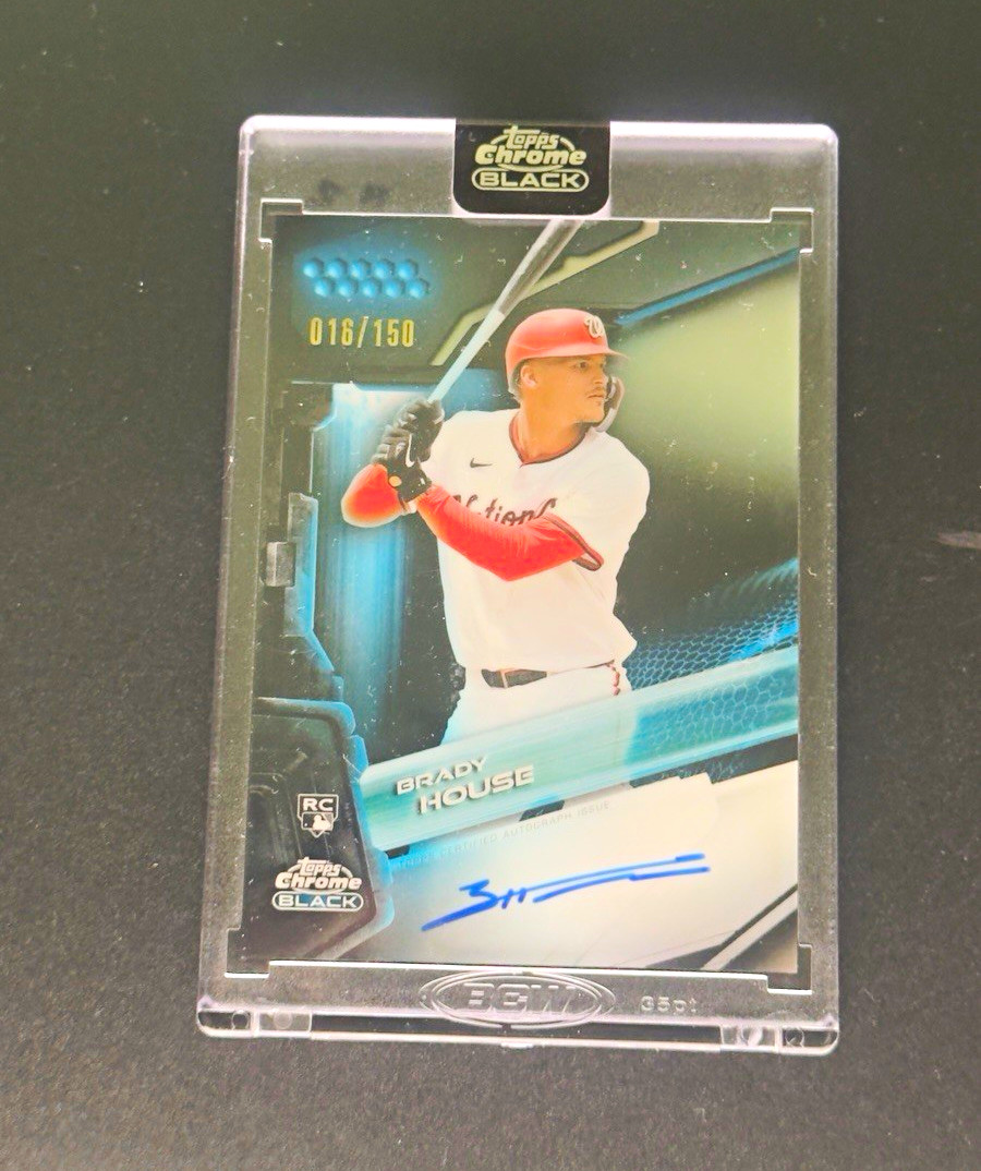 Topps 2026 Chrome Black Brady House RC Auto #CBA-BH Blue Refractor /150