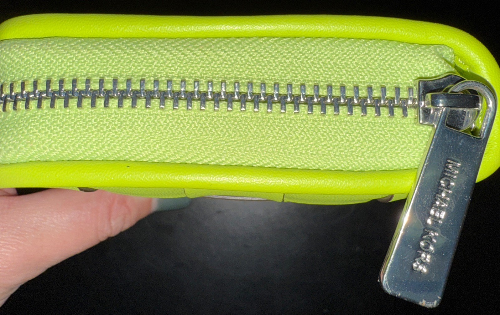 Michael Kors Jet Set Medium Woven Wallet Color:BRT LIMEADE Green