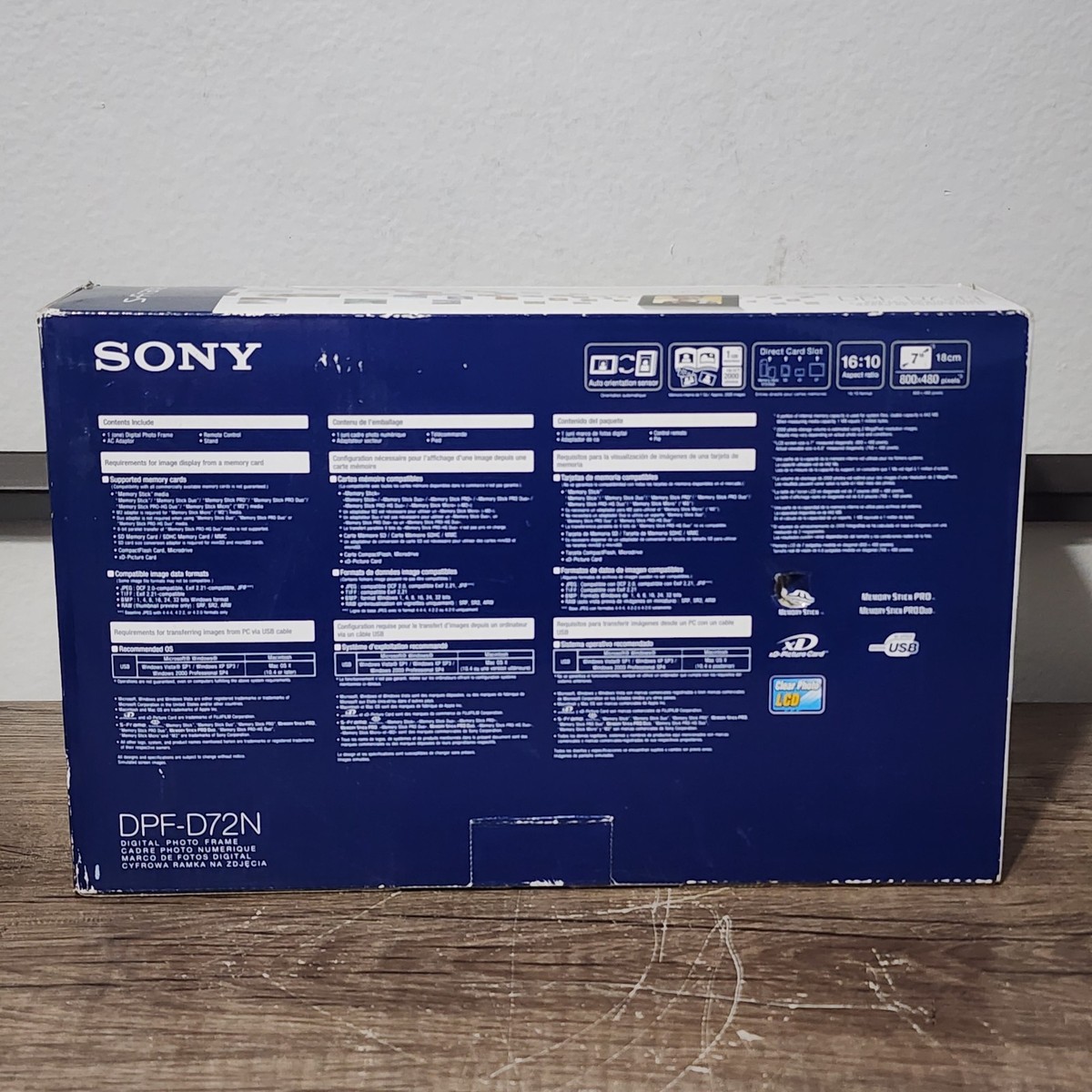 Sony S-Frame DPF-D72N Digital Photo Frame Black 7” | eBay