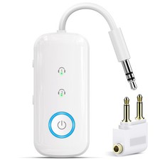 Premium Pro Bluetooth 5.4 Transmitter Receiver,Airplane Audio White
