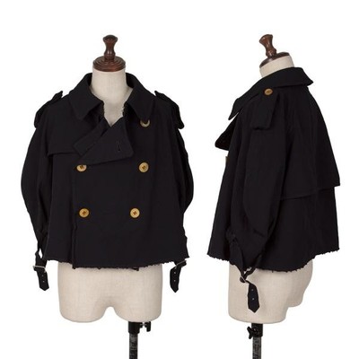 COMME des GARCON Fulling Polyester Short Double Jacket Size XS-S(K-145195)