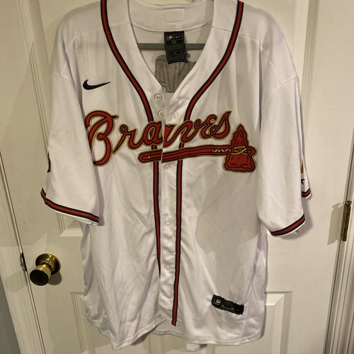 ATLANTA BRAVES Nike Men Jersey Size 52 (xl) 2021 Champions RONALD ACUNA JR #13