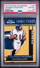 2001 Playoff Contenders LADAINIAN TOMLINSON Rookie (Sample)  PSA 8.5