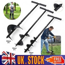 Manual Hand Earth Auger Fence Post Drill Soil Digger Hole Borer Digger 4 / 6/ 8"