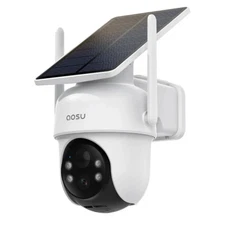aosu 2K QHD AI-Smart PTZ Solar Wi-Fi Camera Auto-Track Outdoor – No Monthly Fee