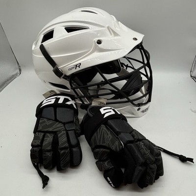 Cascade CPV-R Lacrosse Helmet & Stallion Gloves XXS Chin Strap Black Mask