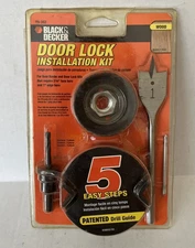 BLACK & DECKER WOODEN DOOR LOCK INSTALLATION KIT SET 2 1/8 HOLE SAW # 79-352