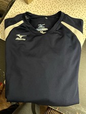 Mizuno Dry lite Navy And White Long Sleeve Lightweight Performance Size S Women