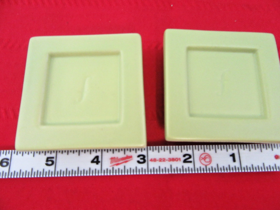 409. TEA FORTE Tea Bag Trays Holders Celery Green Ceramic Tea Trays BOX ...