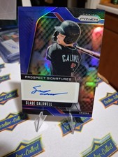 2025 Panini Prizm Slade Caldwell Auto PS-SL Blue #42/49 Diamondbacks Prospect