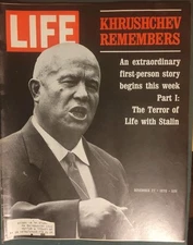LIFE Magazine "KHRUSHCHEV REMEMBERS" The Terror Of Stalin November 27, 1970 Ads!