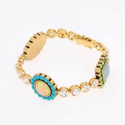 Kurt Geiger London Goldfarbener Kristall Perlen Charms Armband Regency