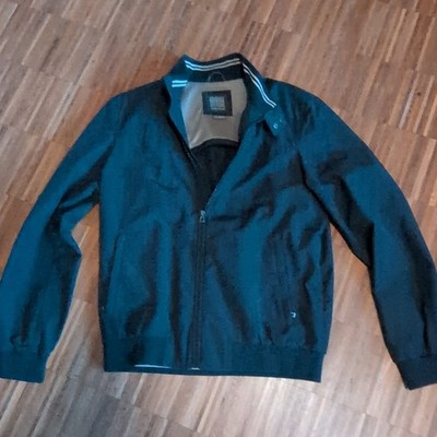 Geox Herren Bomberjacke Blau Gr. 52 Kurz Stehkragen Reißverschluss Druckknopf