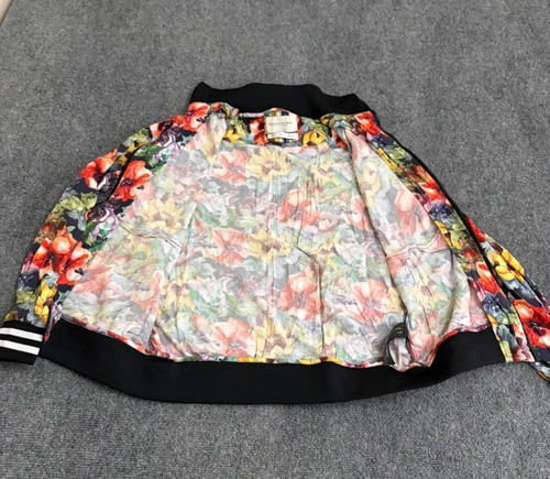 Denim & Flower Ricky Singh Mens Floral Colorful Bomber Jacket Lightweight Size M image 7