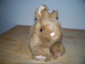 PUFFKINS TIBBS SWIBCO BROWN EASTER RABBIT BEAN BAG PLUSH