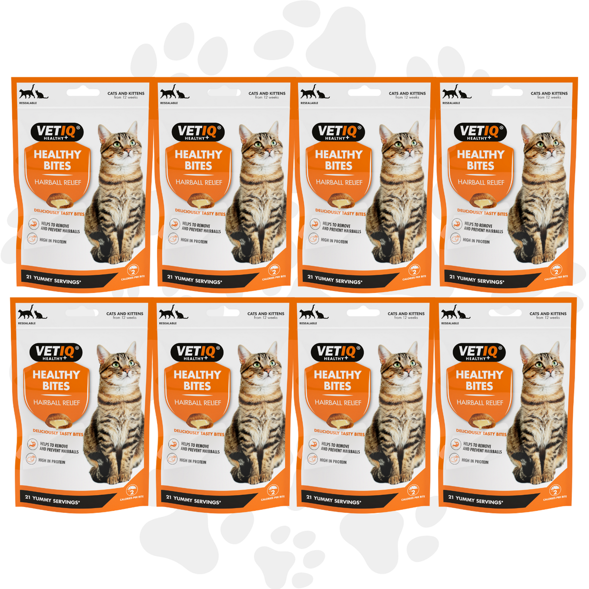 VETIQ HEALTHY BITES HAIRBALL REMEDY CAT KITTEN TREATS CHICKEN 65G CASE OF