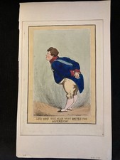 AFTER WILLIAM HEATH ANTIQUE CARICATURE ARE YOU THE MAN WOT DRIVES THE SOVEREIGN