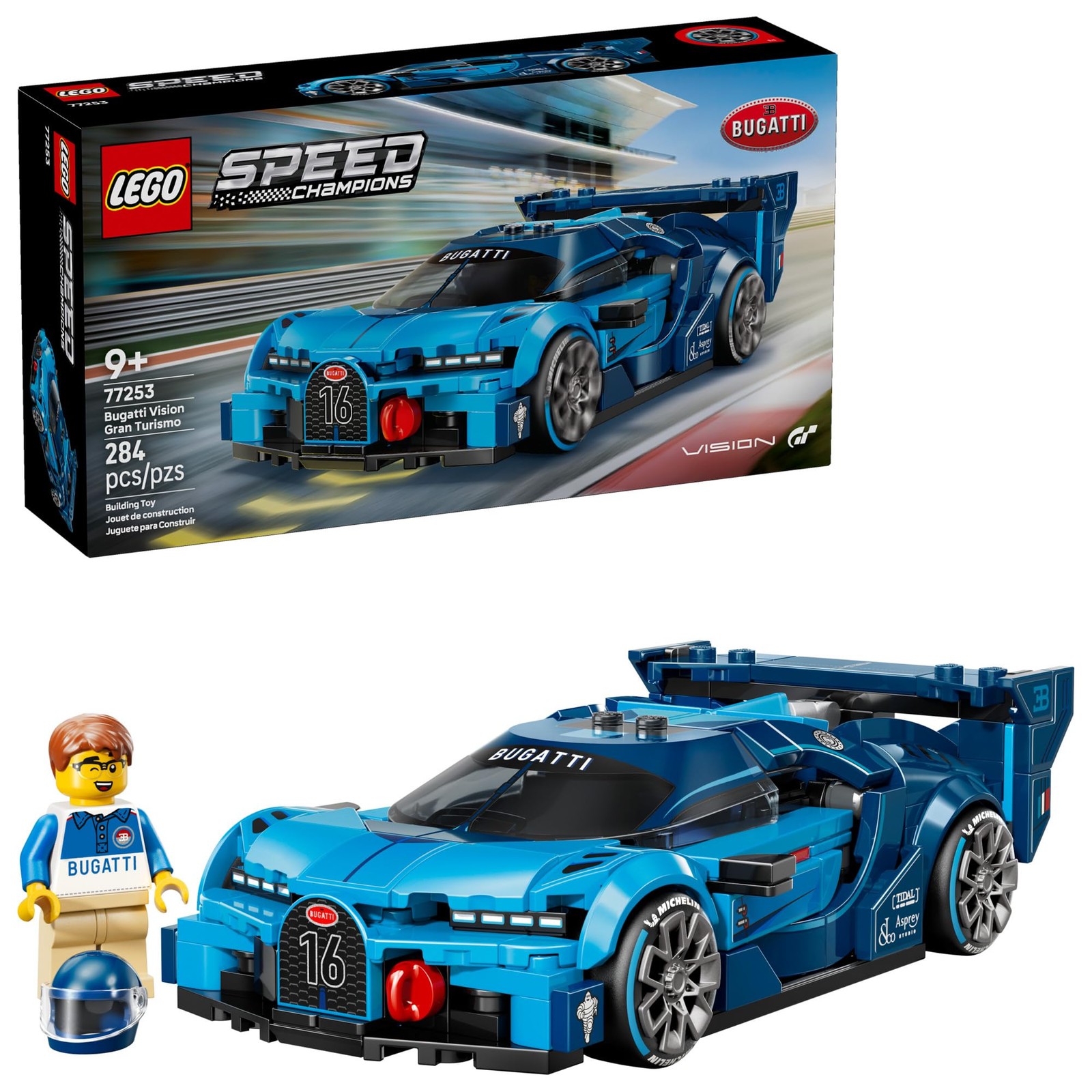 LEGO Speed Champions Bugatti Vision Gran Turismo Hyper Sports Car Building Toy