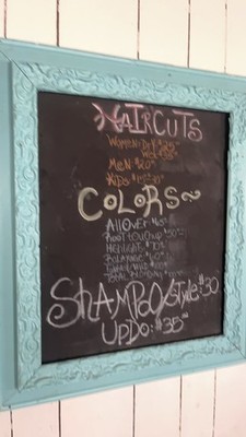 Vintage Ornate Framed Chalkboard Salon Price List