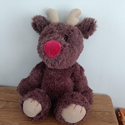 Jellycat Roly Poly Rentier rote Nase Weihnachten selten zurückgezogen 