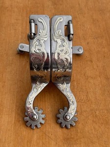 Professional's Choice Lady Floral Silver Mounted Western Show Spurs ~ AVSP-303