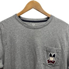 Psycho Bunny Men's Size 5 M Gray Crewneck Embroidered Logo Pocket T-Shirt euc