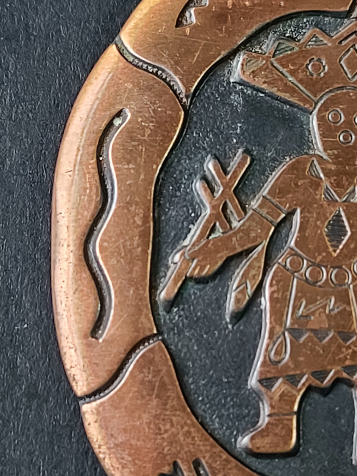 VTG Bell Trading Post Solid Copper Native America… - image 5