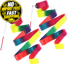 TKYZMS 2 Pcs Dance Ribbons, Gymnastics Ribbon 78.7 Inch Twirling Dancing red