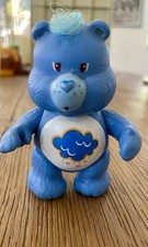 Vintage Care Bears GRUMPY BEAR poseable 3.5" figure 1983 Kenner Blue Rain Cloud
