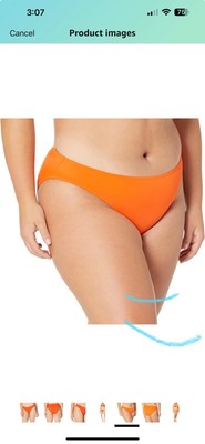 Amazon Essentials Classic Bikini Swimsuit Bottom Woman Plus Size 3X Orange